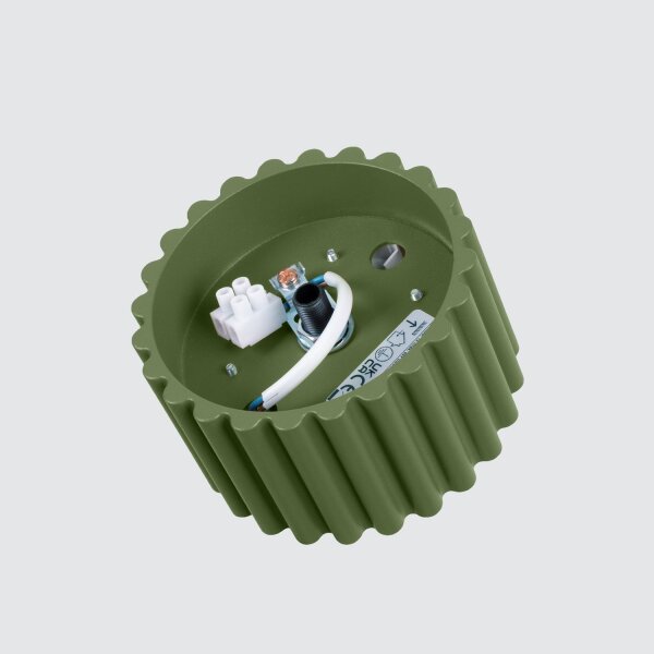 Flache Deckenleuchte GX53 Olivgrün Ø10 cm Aluminium