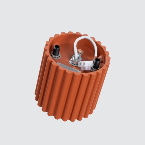 Deckenleuchte Aluminium Riffel GU10 Ø10 cm in Ocker