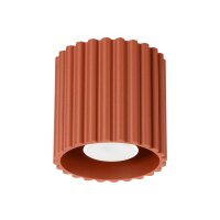 Deckenleuchte Aluminium Riffel GU10 Ø10 cm in Ocker