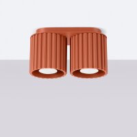 Deckenleuchte Aluminium GU10 21 cm lang Ocker 2-flammig