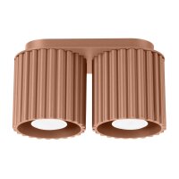 Deckenleuchte Aluminium GU10 21 cm lang Mokka 2-flammig