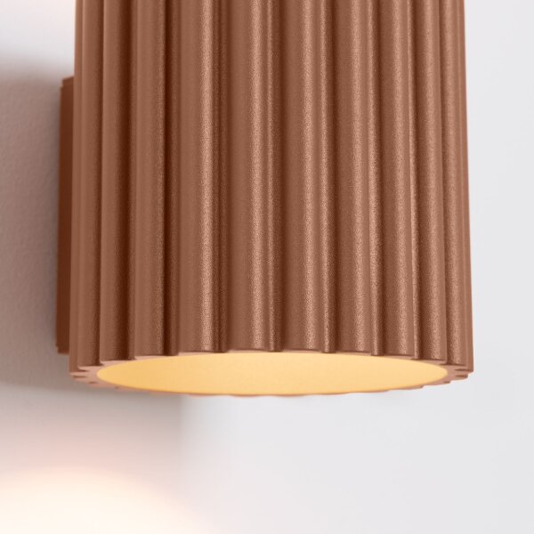 Wandleuchte Aluminium in Mokka G9 T:21 cm indirekt