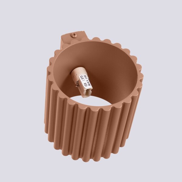 Wandleuchte Aluminium in Mokka G9 T:21 cm indirekt