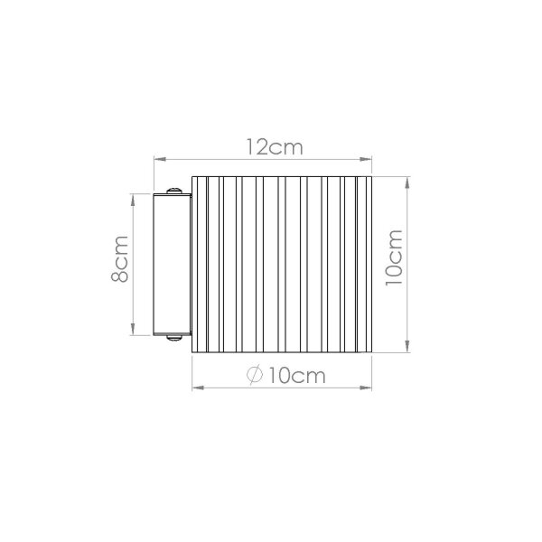Wandleuchte Aluminium in Mokka G9 T:21 cm indirekt