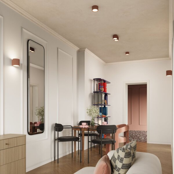 Deckenleuchte Aluminium GX53 21 cm lang in Mokka