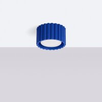 Flache Deckenleuchte GX53 Marineblau Ø10 cm Aluminium