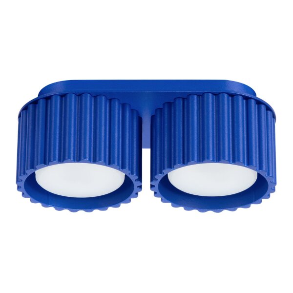 Deckenleuchte Aluminium GX53 21 cm 2-flammig Marineblau