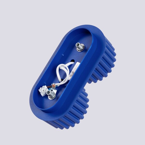 Deckenleuchte Aluminium GX53 21 cm 2-flammig Marineblau