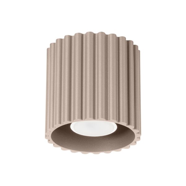 Deckenleuchte GU10 Modern Taupe rund Ø10 cm Aluminium