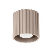 Deckenleuchte GU10 Modern Taupe rund &Oslash;10 cm Aluminium
