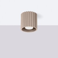 Deckenleuchte GU10 Modern Taupe rund Ø10 cm Aluminium