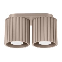 Deckenleuchte Aluminium Taupe GU10 21 cm lang Modern