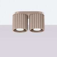Deckenleuchte Aluminium Taupe GU10 21 cm lang Modern