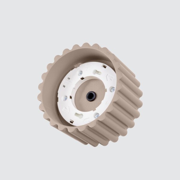 Flache Deckenleuchte GX53 Taupe rund Ø10 cm Aluminium