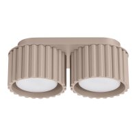 Deckenleuchte Aluminium Taupe GX53 21 cm lang 2-flammig