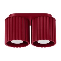 Deckenleuchte Aluminium GU10 21 cm 2-flammig Burgund