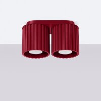 Deckenleuchte Aluminium GU10 21 cm 2-flammig Burgund