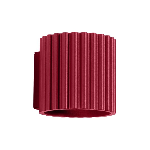 Wandleuchte Aluminium indirekt G9 H:10 cm Burgund