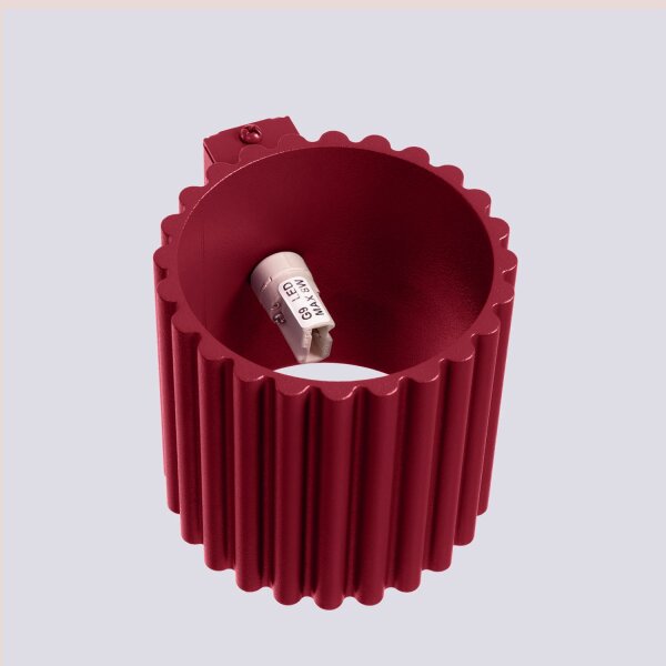 Wandleuchte Aluminium indirekt G9 H:10 cm Burgund
