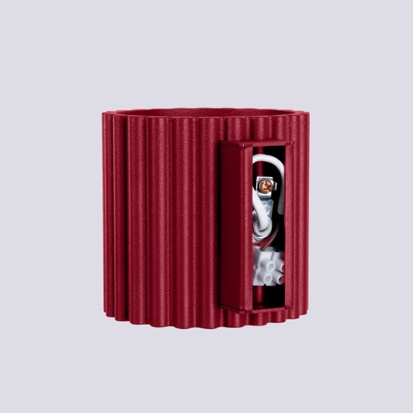 Wandleuchte Aluminium indirekt G9 H:10 cm Burgund