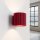 Wandleuchte Aluminium indirekt G9 H:10 cm Burgund