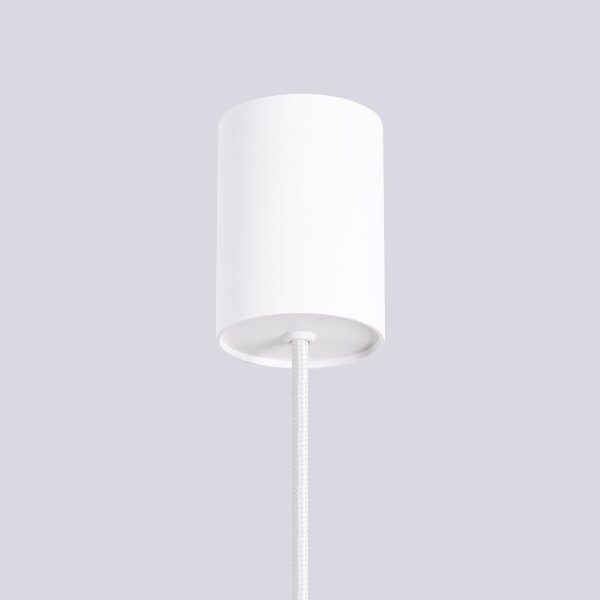 Pendelleuchte Weiß Glas Alu G9 Ø12 cm rund blendarm