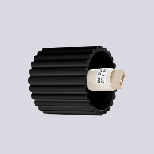 Wandleuchte Bad IP44 Schwarz G9 H:12 cm Glas blendarm