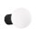 Wandleuchte Bad IP44 Schwarz G9 H:12 cm Glas blendarm