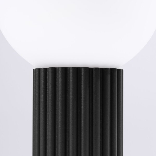 Tischleuchte Glas blendarm Schwarz G9 19 cm Aluminium
