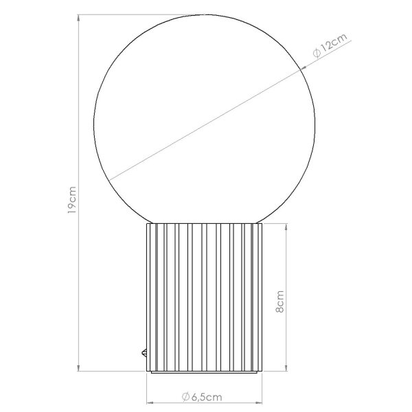 Tischleuchte Glas blendarm Schwarz G9 19 cm Aluminium