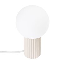 Tischlampe Glas Metall Beige G9 &Oslash;19 cm Kugel blendarm