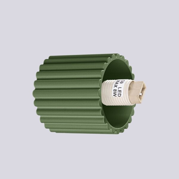 Wandlampe Bad IP44 Olivgrün G9 T:17 cm Glas blendarm