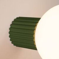 Wandlampe Bad IP44 Olivgrün G9 T:17 cm Glas blendarm