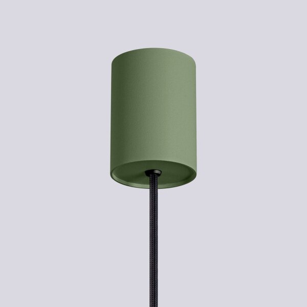 Hängelampe Olivgrün Glas Alu G9 Ø12 cm rund blendarm
