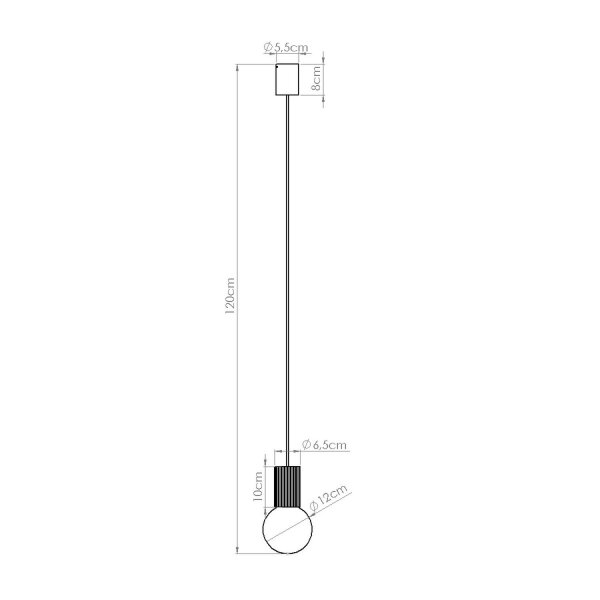 Hängelampe Olivgrün Glas Alu G9 Ø12 cm rund blendarm