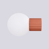 Wandleuchte Glas G9 IP44 H:12 cm Aluminium in Ocker