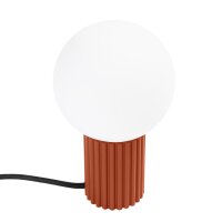 Kleine Tischleuchte Glas Aluminium Ocker G9 19 cm