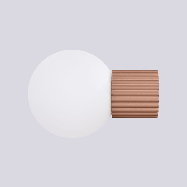 Wandleuchte Glas Aluminium Mokka G9 IP44 B:12 cm