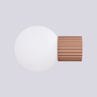 Wandleuchte Glas Aluminium Mokka G9 IP44 B:12 cm