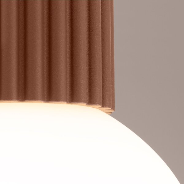 Blendarme Deckenleuchte Glas Aluminium G9 IP44 in Mokka