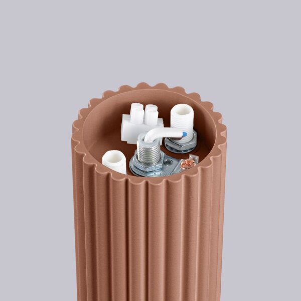 Blendarme Deckenleuchte Glas Aluminium G9 IP44 in Mokka
