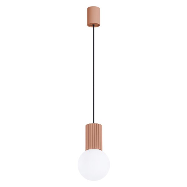 Hängelampe blendarm in Mokka Glas Aluminium G9 Ø12 cm
