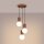 Pendelleuchte Glas Aluminium 3-flammig G9 B:25 cm Mokka