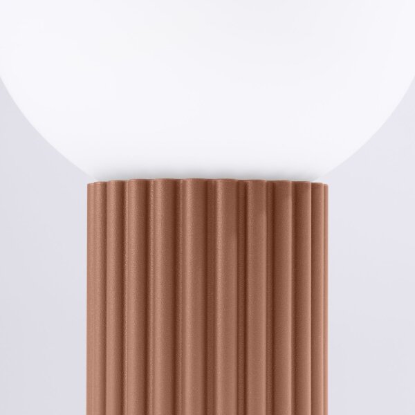 Tischleuchte Glas blendarm G9 19 cm Aluminium Mokka
