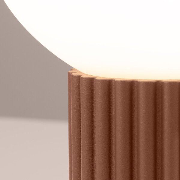 Tischleuchte Glas blendarm G9 19 cm Aluminium Mokka