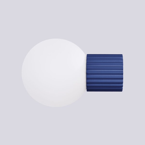 Wandlampe Bad IP44 Marineblau G9 B:17 cm Glas blendarm