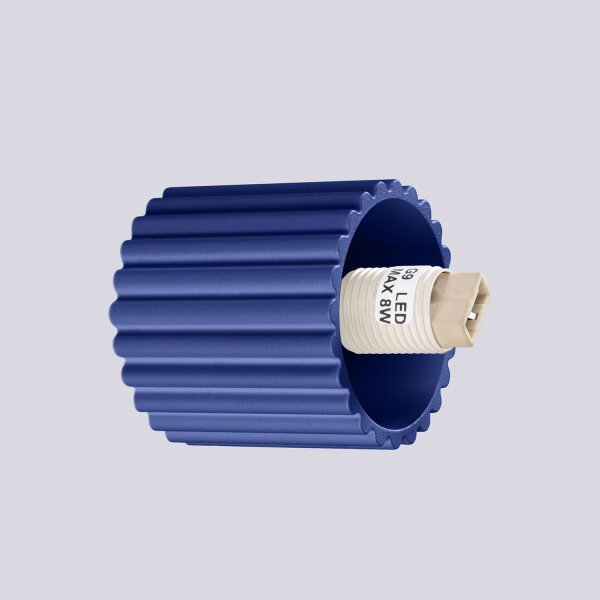 Wandlampe Bad IP44 Marineblau G9 B:17 cm Glas blendarm