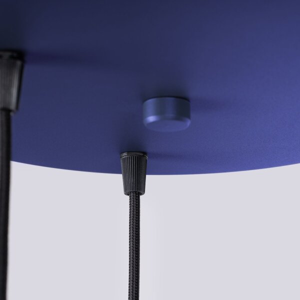 Blendarme Hängelampe Glas Metall G9 L:25 cm Marineblau