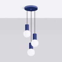 Blendarme Hängelampe Glas Metall G9 L:25 cm Marineblau