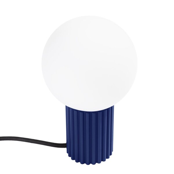 Tischleuchte Glas G9 19 cm Aluminium in Marineblau